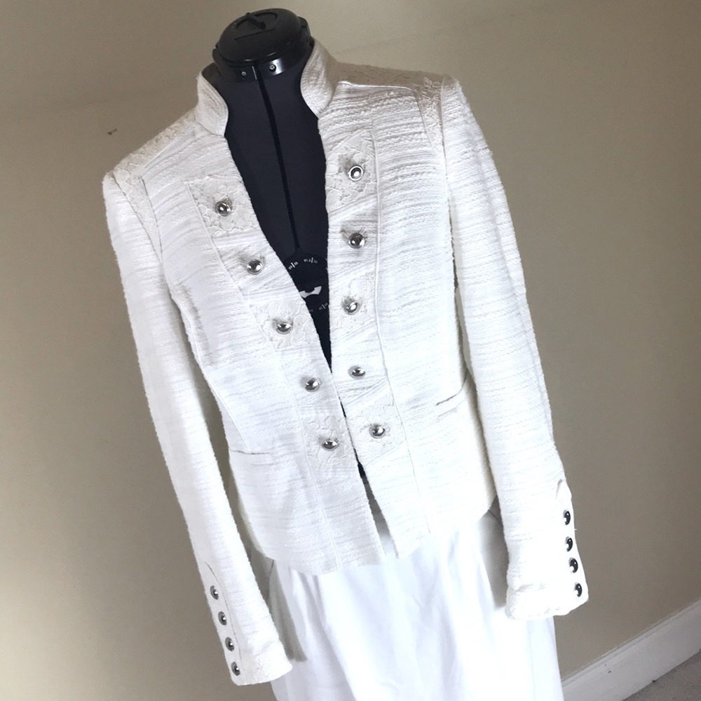 White House Black Market White Jacket. Size 12